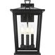 Cayman 3 Light 16 inch Black Outdoor Wall Sconce