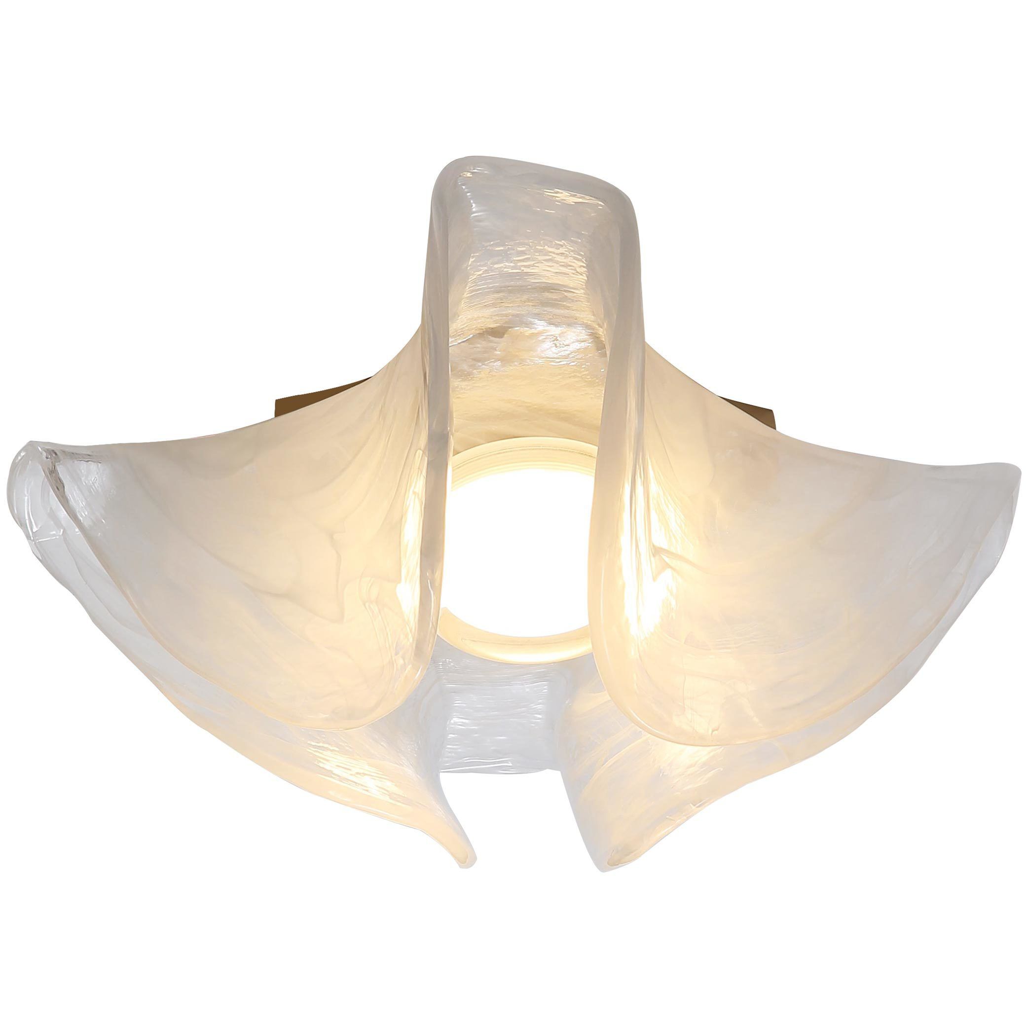Glacier LED 13.75 inch Polished Nickel Flush Mount Ceiling Light