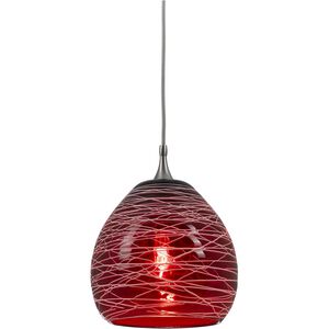 Signature 1 Light 5 inch Brushed Steel Pendant Set Ceiling Light