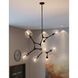 Organic LED 40 inch Black Chandelier Ceiling Light
