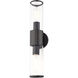 Banca 2 Light 19 inch Black Chrome ADA Vanity Sconce Wall Light