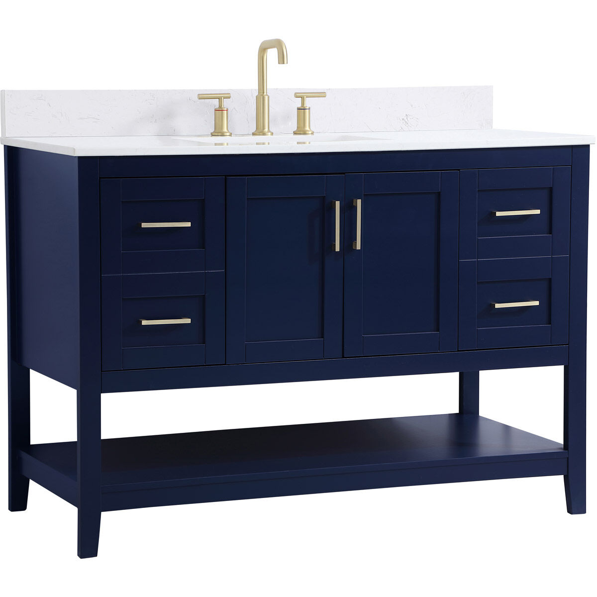 Aubrey 48 X 22 X 34 inch Blue Vanity Sink Set
