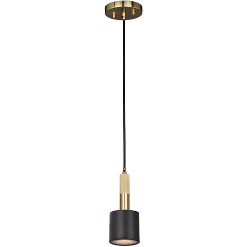 Rhoswen 1 Light 3.5 inch Matte Black and Aged Brass Single Drop Pendant Ceiling Light