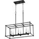 Olympus 6 Light 26 inch Noir Linear Pendant Ceiling Light