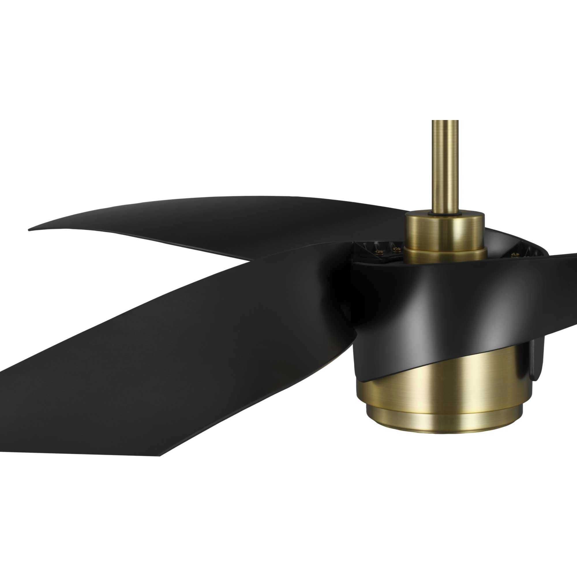 Insigna 60 inch Vintage Brass with Matte Black Blades Ceiling Fan