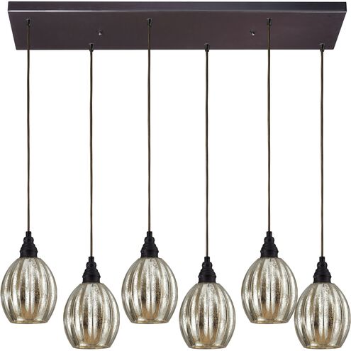 Danica 6 Light 30 inch Oil Rubbed Bronze Mini Pendant Ceiling Light