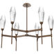 Aalto LED Flat Bronze Chandelier Ceiling Light, Round Belvedere