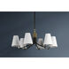 Stanwyck 6 Light 31.5 inch Aged Brass and Distressed Bronze Chandelier Ceiling Light