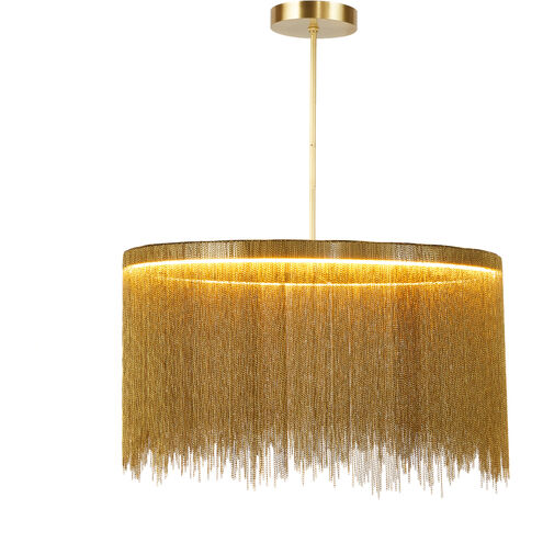 Bennet LED 38 inch Antique Brass Chandelier Ceiling Light