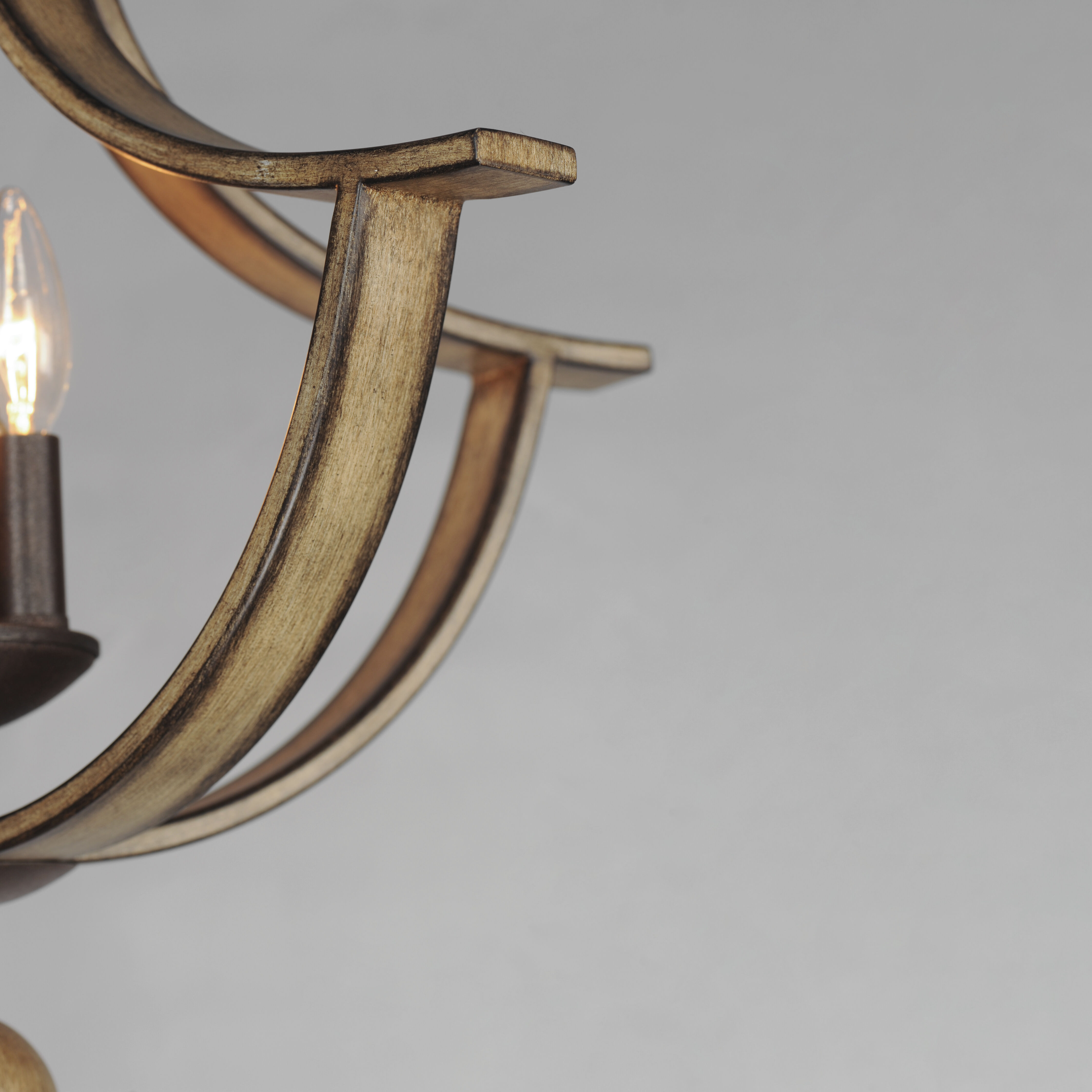 Basque 3 Light 20 inch Driftwood and Anthracite Semi-Flush Mount Ceiling Light