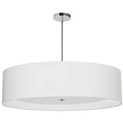 Helena 4 Light 34 inch Polished Chrome with White Pendant Ceiling Light