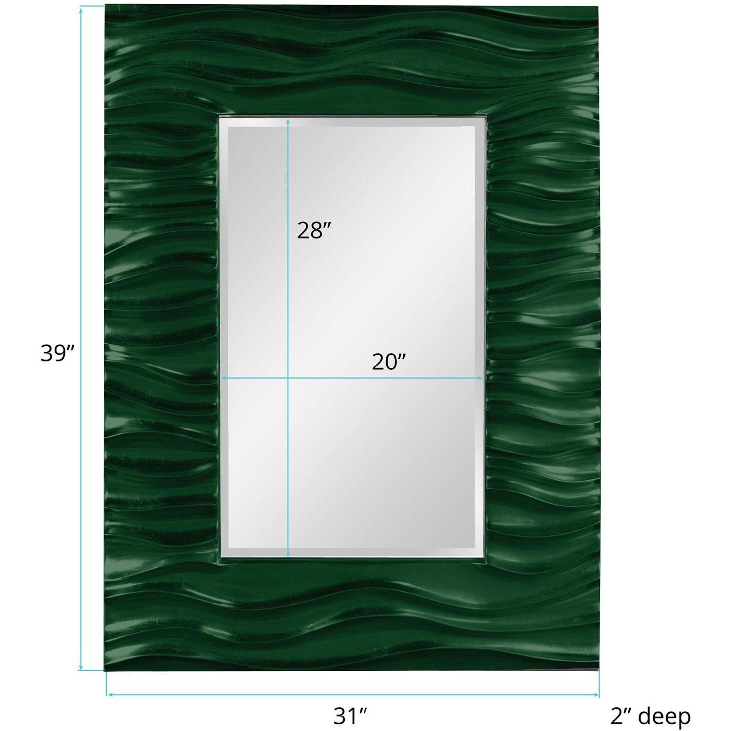 Zenith 39 X 31 inch Hunter Green Mirror