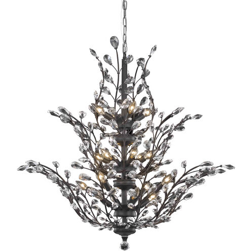 Orchid 18 Light 41 inch Dark Bronze Foyer Ceiling Light in Royal Cut