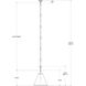 Pierrepont 1 Light 16 inch Painted Gesso White Pendant Ceiling Light, Small