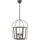 Selby LED 16 inch Black with Heritage Brass Indoor Pendant Ceiling Light