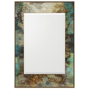 Mary Hong's Galactic 51 X 35 inch Gold Leaf and Clear Mirror