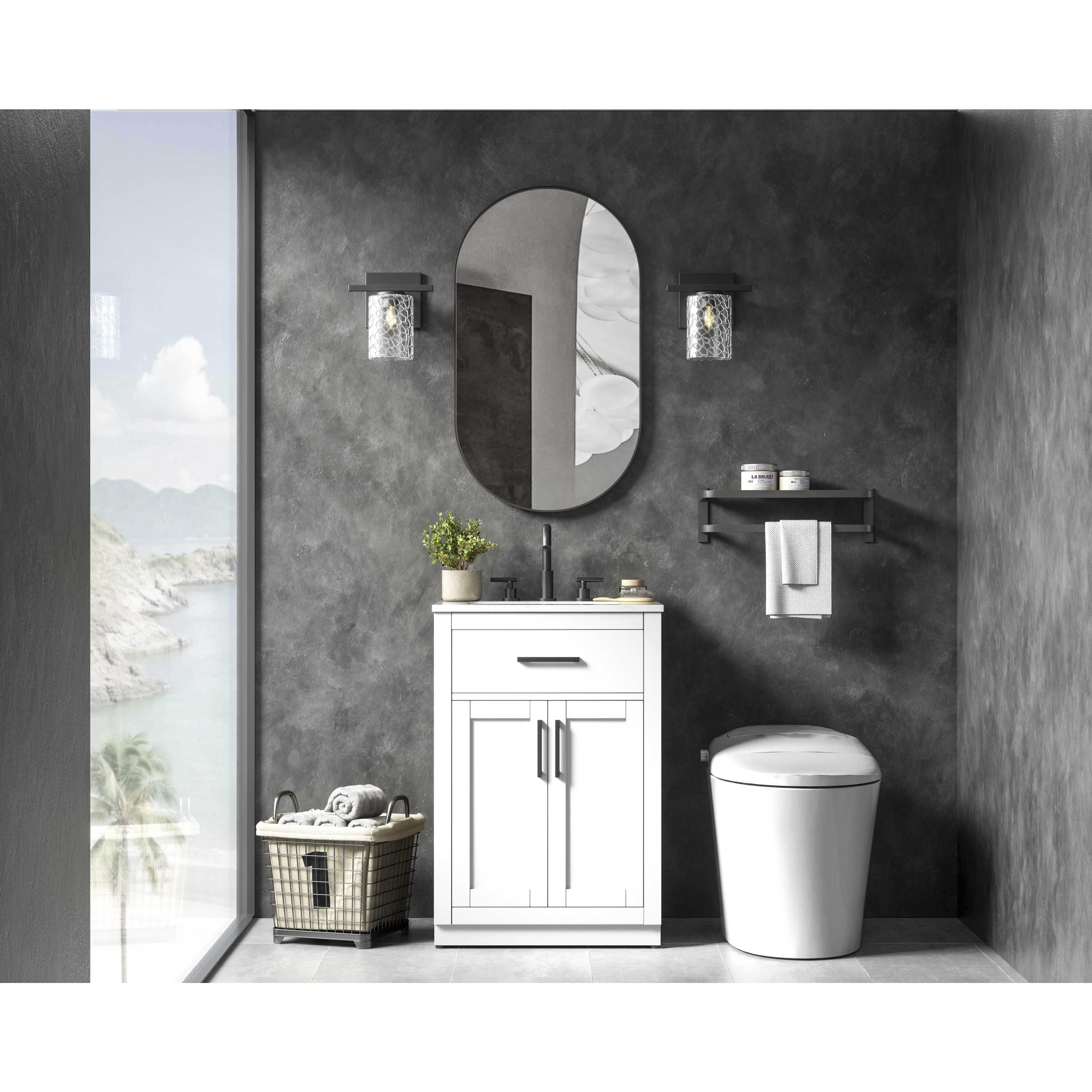 Alden 24 X 35 inch White Bathroom Vanity Cabinet
