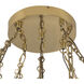 Mineral 10 inch Patina Brass and Opal Glass Chandelier Ceiling Light in Vintage Brass, Opal Glass Shade