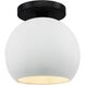 Radiance LED 10 inch Gloss White and Matte Black Semi Flush Ceiling Light