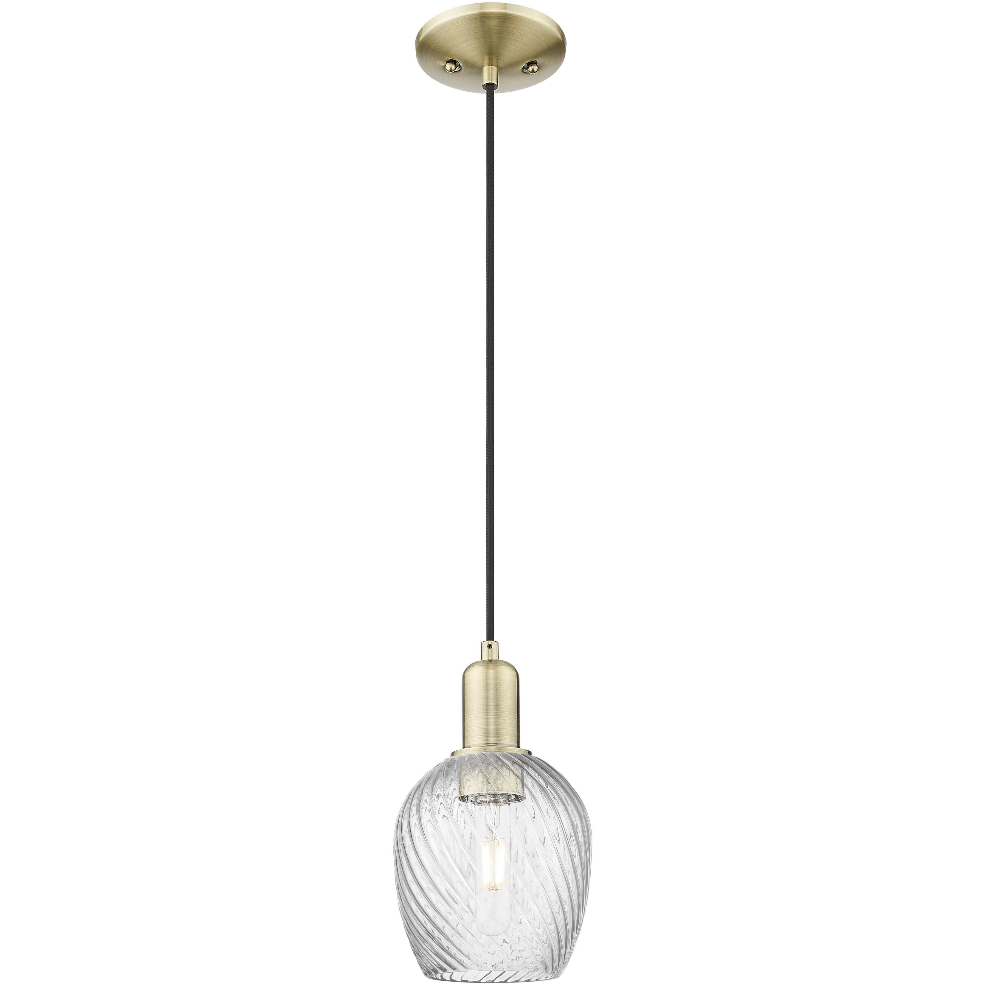 Arcadia Salina 1 Light 5.75 inch Antique Brass Mini Pendant Ceiling Light