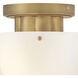 Becca 4 Light 14 inch Heritage Brass Semi-flush Mount Ceiling Light
