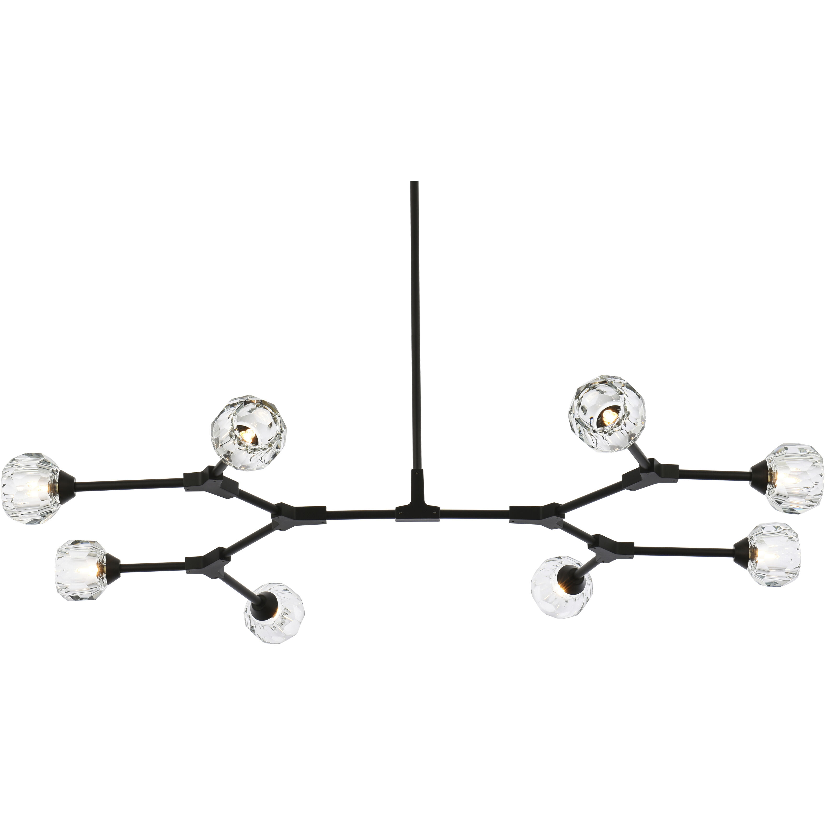 Zayne 8 Light 45 inch Black Pendant Ceiling Light