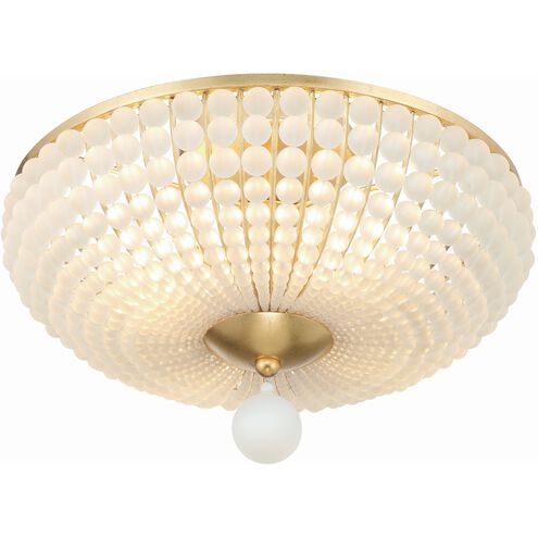 Bella 4 Light 18 inch Antique Gold Semi Flush Ceiling Light
