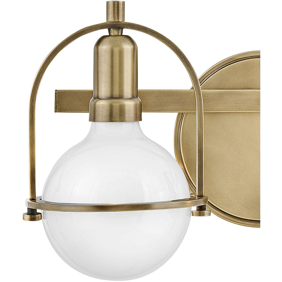 Somerset 2 Light 16 inch Heritage Brass Vanity Light Wall Light