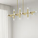 Acasia LED 40 inch Aged Brass with Frosted Horizontal Chandelier Ceiling Light 