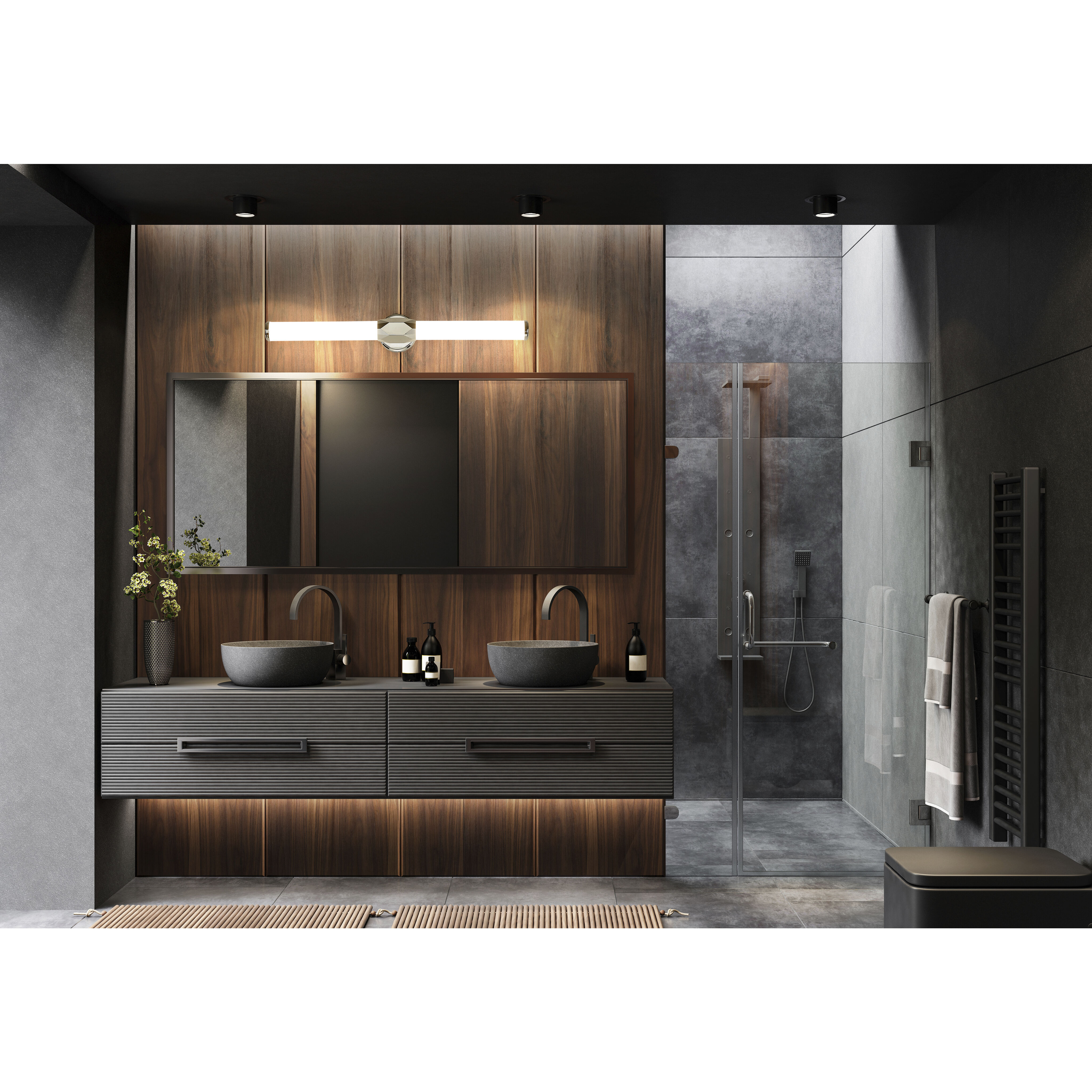 Cooper LED 32 inch Chrome Vanity Wall Light