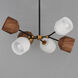 Akimbo LED 30.75 inch Dark Bronze and Antique Brass Multi-Light Pendant Ceiling Light