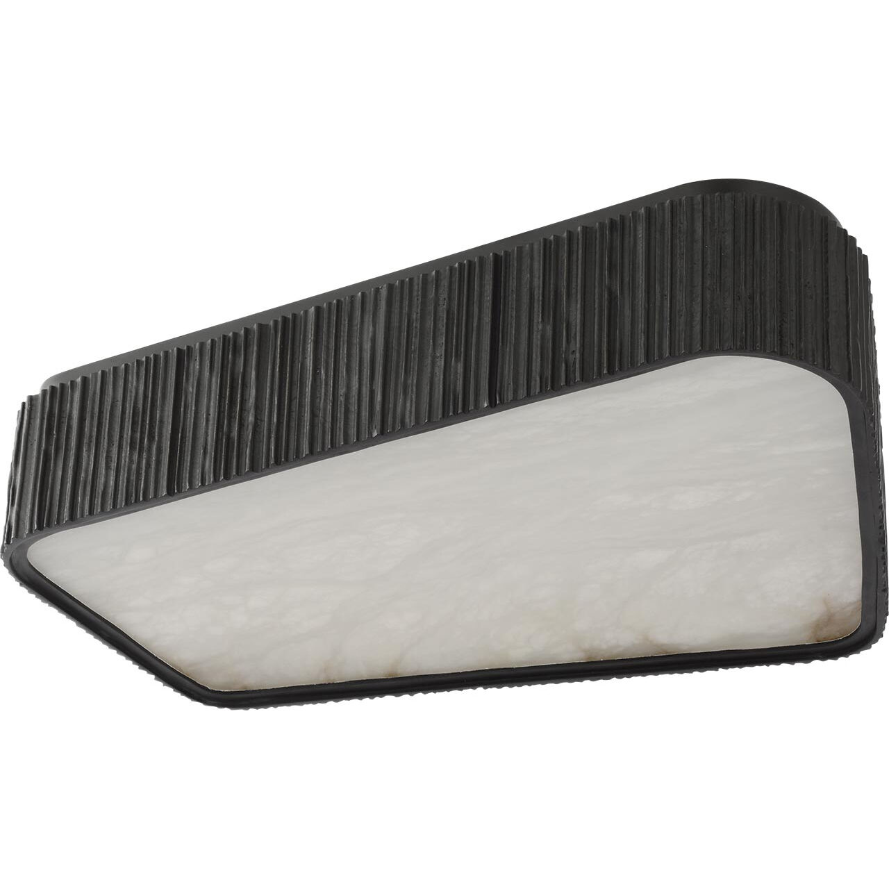 Anne-Marie Barton Fumar LED 21 inch Ridged Carbon Asymmetrical Flush Mount Ceiling Light