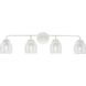 Quillan 4 Light 33.62 inch White Plaster Bathroom Vanity Light Wall Light
