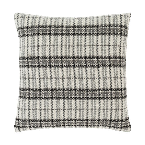 Adam 20 X 20 inch White/Medium Gray/Black/Ivory Pillow Kit, Square