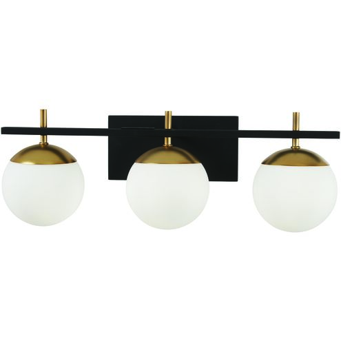 Alluria 3 Light 24 inch Weathered Black W/Autumn Gold Bath Light Wall Light