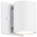 Tubular LED 4.25 inch Matte White Outdoor Wall Light