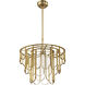 Melody 1 Light 24 inch Satin Brass Pendant Ceiling Light