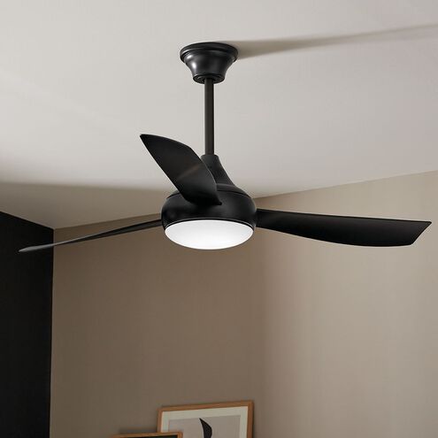 Ample 54 inch Satin Black Ceiling Fan