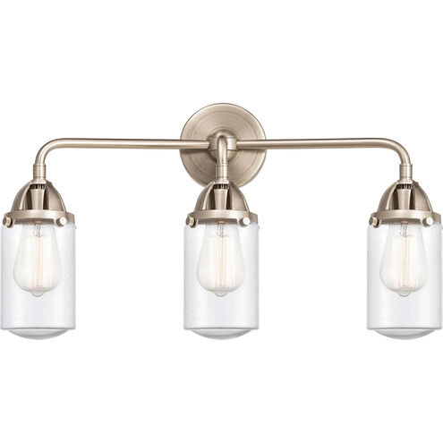 Nouveau 2 Dover LED 23 inch Black Polished Nickel Bath Vanity Light Wall Light in Seedy Glass