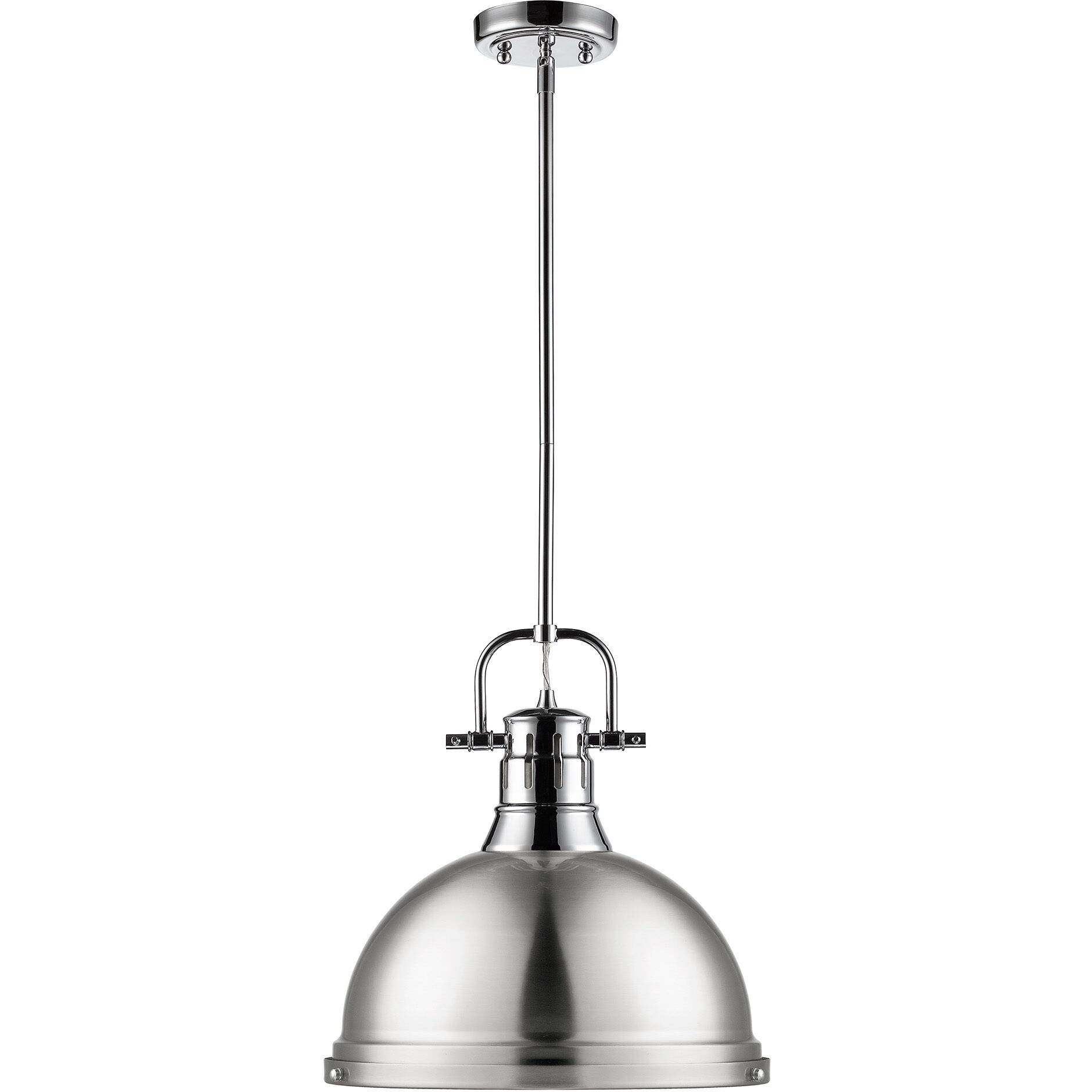 Yep Duncan 1 Light 14 inch Chrome Pendant Ceiling Light in Pewter, Large