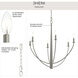 Jheni 6 Light 28 inch Brushed Nickel Chandelier Ceiling Light