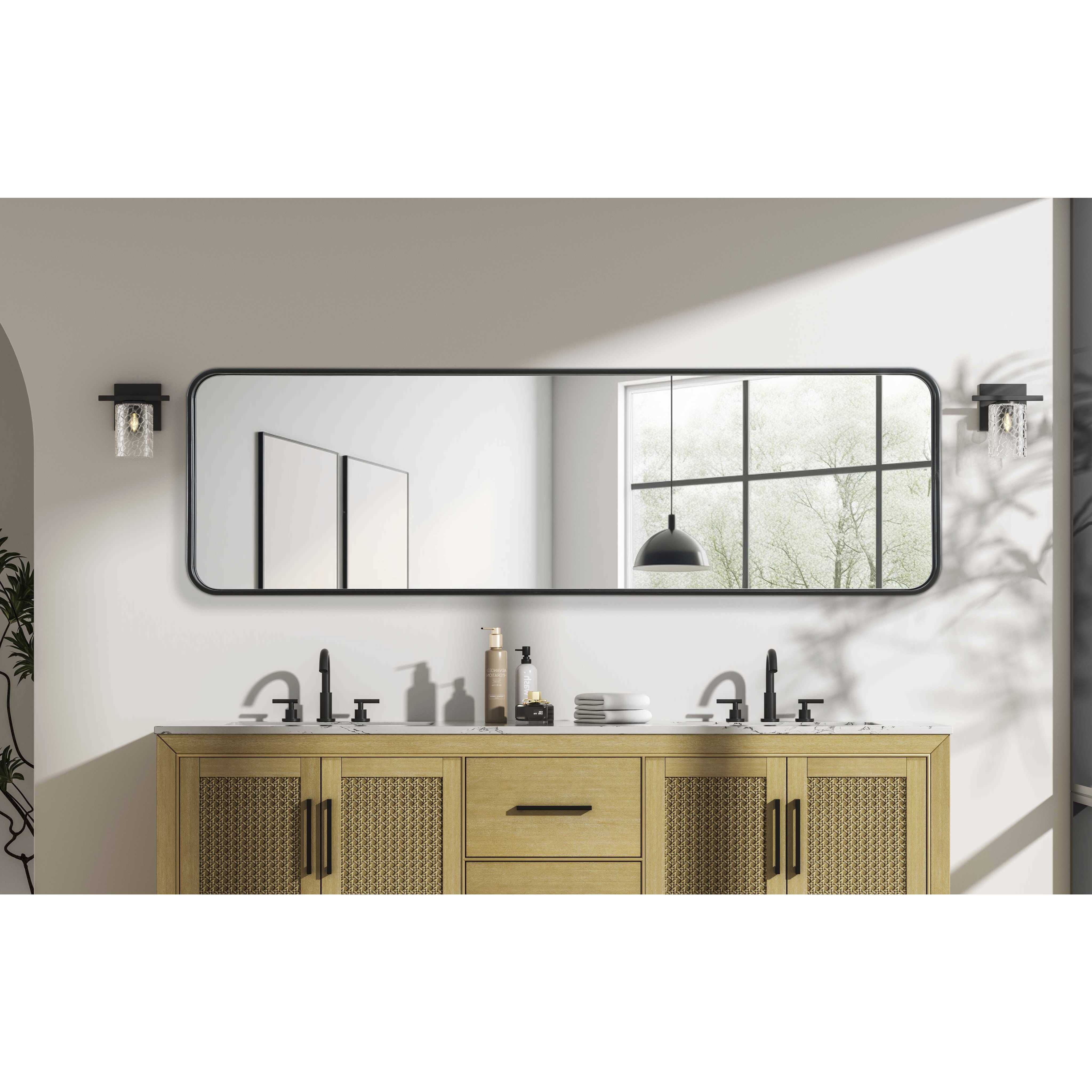 Remy 60 X 18 inch Black Mirror