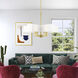 Rubix 5 Light 26 inch Satin Brass Chandelier Ceiling Light in Black