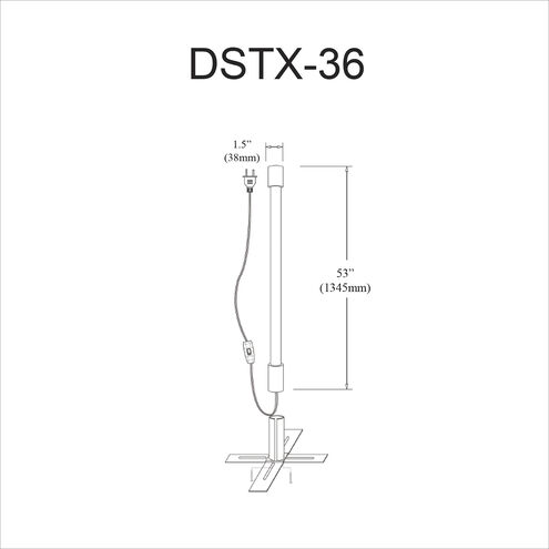 Dainostix 53 inch 36.00 watt Blue Decorative Floor Lamp Portable Light