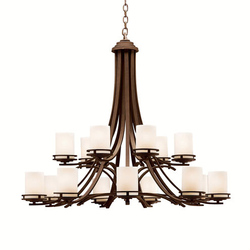 Hendrik 15 Light 42 inch Olde Bronze Chandelier 2 Tier Large Ceiling Light in Light Umber, 2 Tier