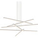 Stix LED 40 inch Bright Satin Aluminum Chandelier Ceiling Light