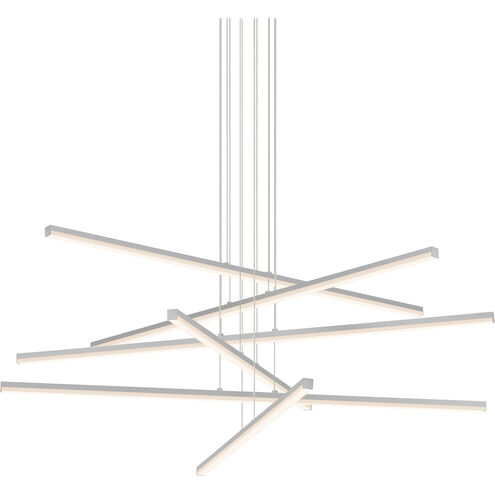 Stix LED 40 inch Bright Satin Aluminum Chandelier Ceiling Light