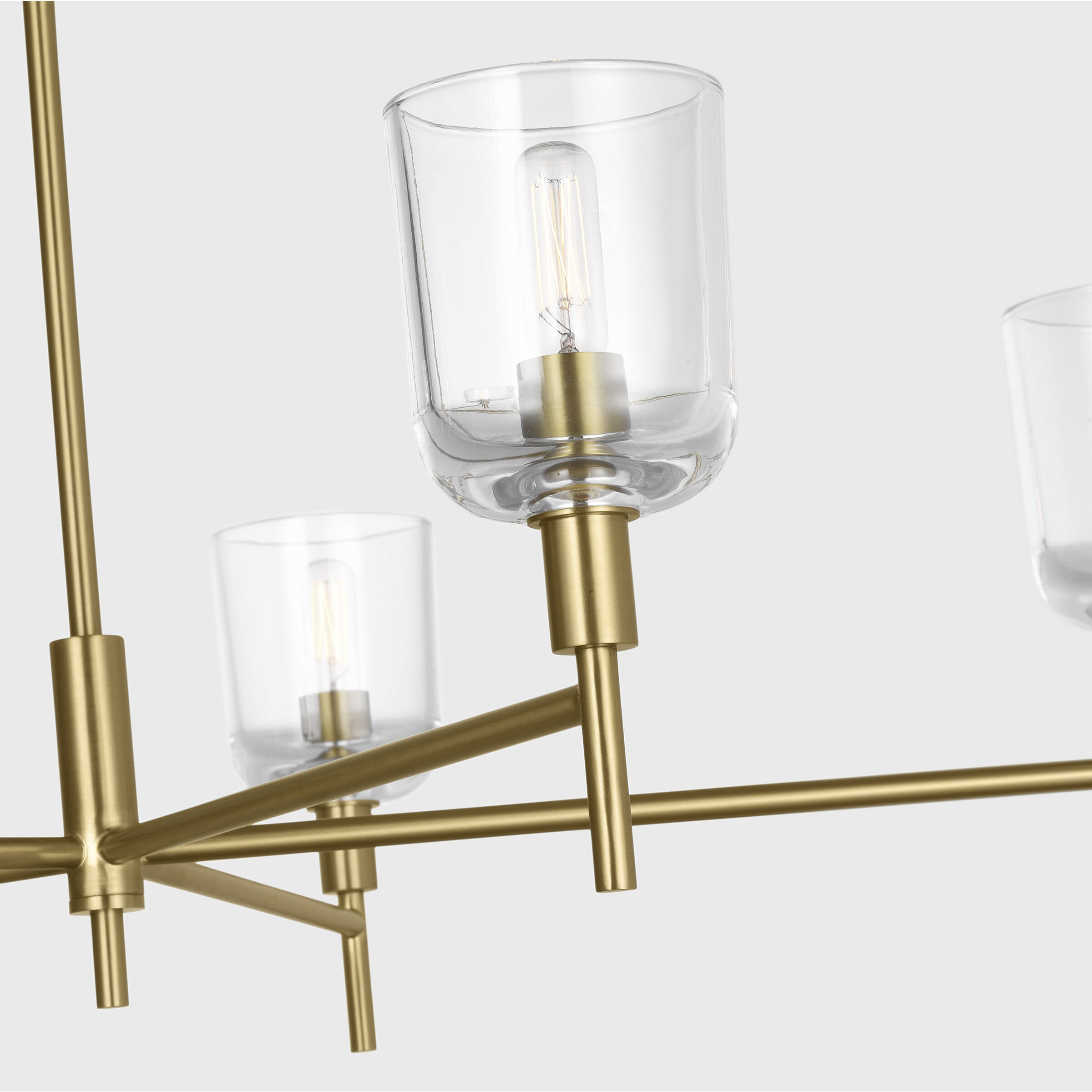 Thom Filicia Hartley 5 Light 36 inch Burnished Brass Chandelier Ceiling Light