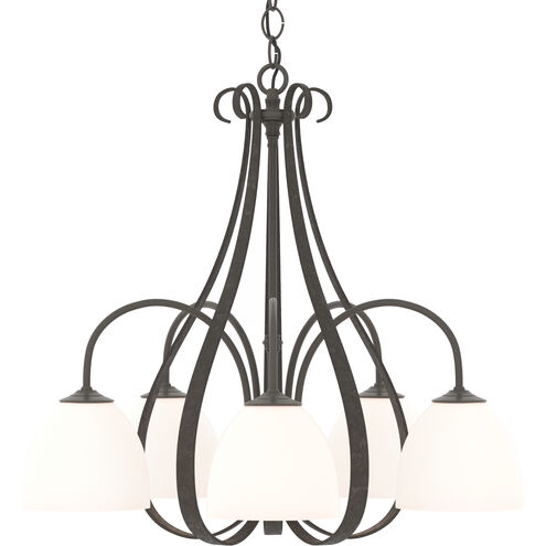 Sweeping Taper 5 Light 24 inch Dark Smoke Chandelier Ceiling Light
