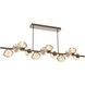 Mesa LED 72 inch Burnished Bronze Chandelier Ceiling Light in Amber, 2700K LED, Twisted Branch